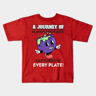 Food bloggers flavor and taste journey Kids T-Shirt